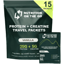 Nutrition On The Go Vanilla Whey Protein with Creatine – 15 Single-Serve Packets