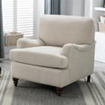 thumbnail image 2 of Clarendon Tissu d'Avoine de Mer Beige Fauteuil de Transition Rembourré en Polyester, 2 of 11