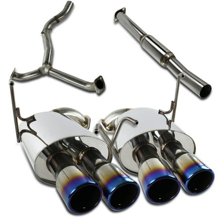 Subaru Impreza 2.5i Sedan (Spec-D Tuning 2008-2014 Subaru Impreza Wrx Sti Sedan S/S Quad Burnt Tip Catback Exhaust System 2008 2009 2010 2011 2012 2013)
