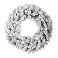 thumbnail image 2 of Christmas Wreath for Front Door, 15.75" D Prelit Snow Flocked Christmas Wreath with Warm White LED Lights and Timer Artificial Wreath for Wall Window Indoor Outdoor Christmas Decorations, 2 of 7