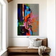 thumbnail image 2 of Elephant Stock Colorful Violin Wall Art - Vertical Canvas Wall Art - Living Room Wall Decor - Music Canvas - Blue And Gray Decor - 34" x 51", 2 of 8
