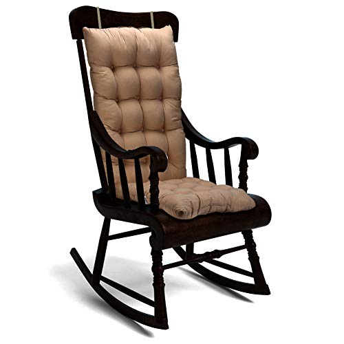 Trendcode Rocking Chair Cushion Pad Seat:19x17x3 inch Seat Back:22x17x3 inch,Beige 