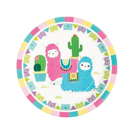 Cactus Dinner - Fun Express - Fiesta Baby Cactus Dinner Plates for Cinco de Mayo - Party Supplies - Print Tableware - Print Plates & Bowls - Cinco de Mayo - 8 Pieces