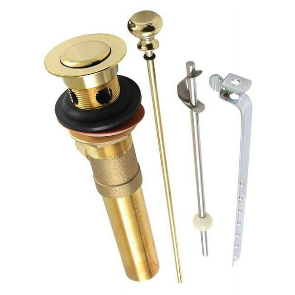 Kingston Brass  2.13 in. 22 Gauge Pop-Up Drain with Overflow, Polished Brass