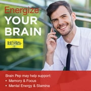 Natural Balance Brain Pep | Brain Function Supplement with Ginkgo Biloba, Kola Nut | Helps Support Improved Memory, Focus & Mental Clarity | 60 Capsule
