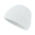 thumbnail image 1 of TOPTIE Bonnet d'Hiver à Revers pour Adolescents, Bonnet de Pyjama Chaud et Doux - Blanc, 1 of 7