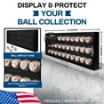 thumbnail image 3 of PENNZONI Baseball & Hockey Puck Display Case,Clear Acrylic Box, Holds 30 Balls, Glossy Oak, 3 of 9