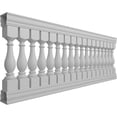 thumbnail image 3 of Ekena Millwork 42"H x 9'L Fiberthane Legacy Unassembled Balustrade Railing Kit, Style A (6 1/4" On-Center Spacing to Pass 4" Sphere Code), 3 of 6