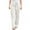 White, variant on LUOGENLI Female Casual Pants Womens Cotton Linen Fashion Long Pant Elastic Waist High Waist Casual Trousers Cotton Casual Pants Women Plus Size Yellow Womens Casual Pants Slim Fit 36X31 Blue XL
