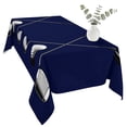thumbnail image 2 of Golf Ball Table Cloth Waterproof Tablecloths, Navy Blue Monochrome Sport Tablecloth Dining Table Cover for Kitchen Party Tabletop Outdoor, Rectangle Tablecloth 60x120 Inch, 2 of 9
