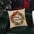 thumbnail image 5 of JilgTeok Christmas Pillow Covers Santa Claus Garland Bell Decorative Vintage Throw Pillow Covers Winter Retro Farmhouse Decoration for Home Couch(17.72*17.72in), 5 of 6
