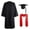 Black, variant on Mens Womens Unisex Graduation Cap and Gown Tassel Set Class of 2026 Graduation Robe for High School and Ceremony Outfit Army Green 48