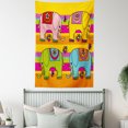 thumbnail image 3 of Elephant Nursery Decor Tapestry, Funky Floral Eastern Elephants Colorful Hand Drawn Fantasy Figures, Wall Hanging for Bedroom Living Room Dorm Decor, 40W X 60L Inches, Multicolor, by Ambesonne, 3 of 5