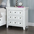 thumbnail image 5 of Classic Bedroom Design White Color Queen Size Bed 6pc Set Dresser Mirror 2x Nightstands Chest Solid wood Storage Drawer, 5 of 8