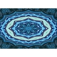 thumbnail image 1 of Ahgly Company Machine Washable Indoor Rectangle Transitional Lapis Blue Area Rugs, 5' x 7', 1 of 1