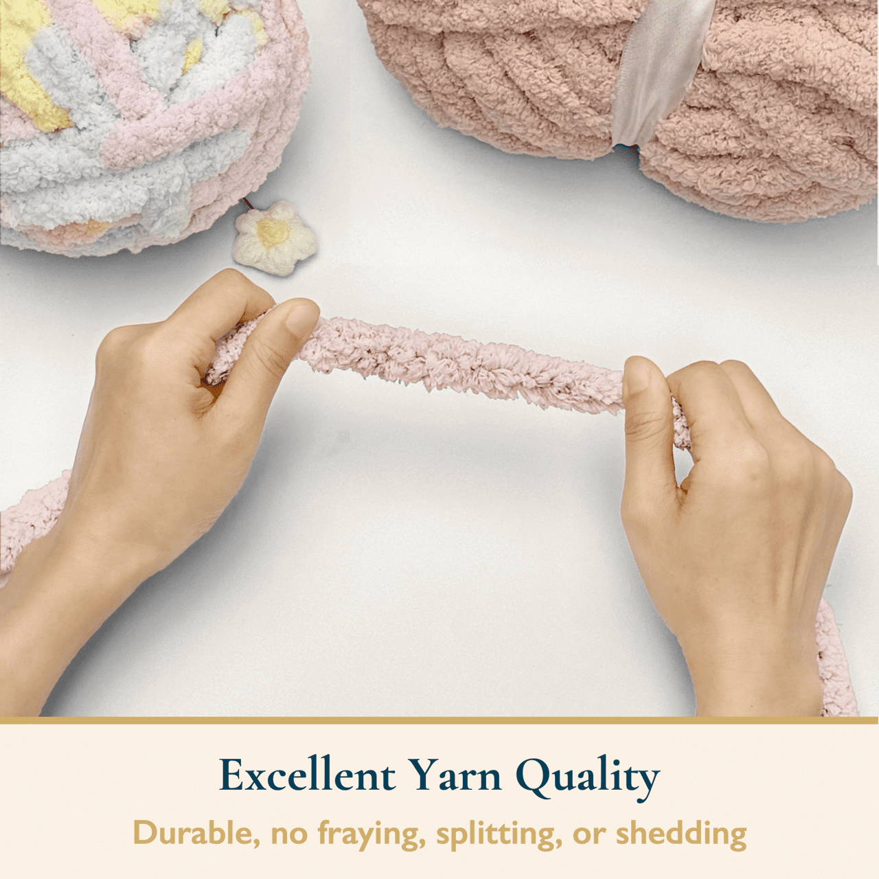 ComfiTime 8-Pack Jumbo 7 Chenille Yarn – Strong Thick Soft Fluffy Yarn for Crochet & Hand Knitting, Quick Work for Plush Blankets, DIY Crafts & Home Décor, Machine Washable, 28 Yds/Skein, Little Cat