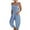 Blue, variant on Winter Savings Clearance! Lindreshi Jumpsuits for Women Casual Womens Fashion Summer Solid Color Casual Sleeveless Suspender Jumpsuit