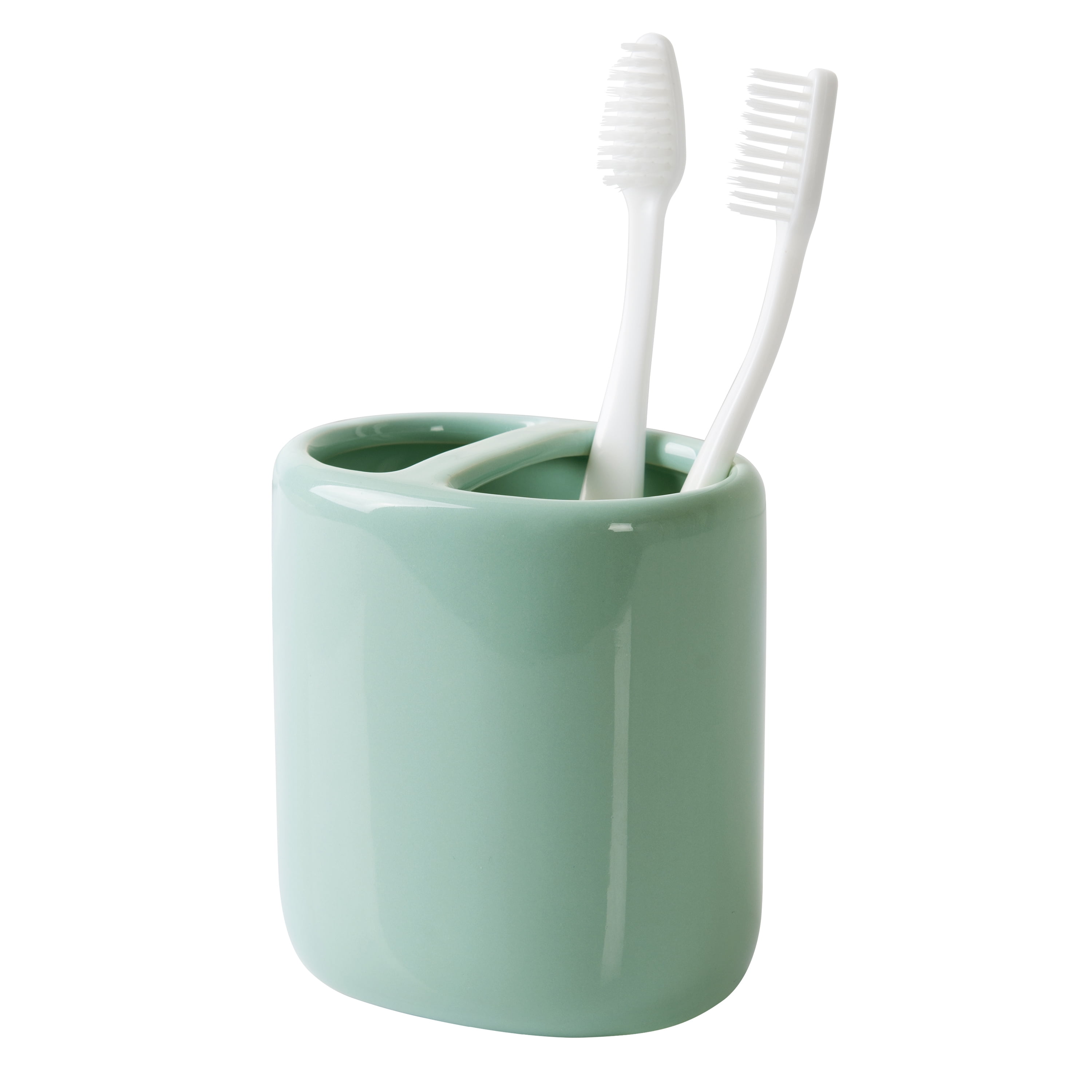 Utensil Drainer Caddy - Toothbrush Holder - Aqua Mist Collection — Back Bay  Pottery