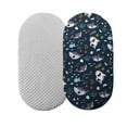 thumbnail image 1 of EIGTHTAIL Bassinet Sheet Set 2 Pack Fitted Bassinet Sheets for Baby Boy  Universal Microfiber Soft Cradle Sheets for Oval Rectangle and Hourglass Bassinet Mattress, 1 of 5