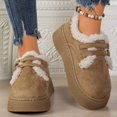 thumbnail image 2 of A-34 Khaki Ladies Warm Casual Snow Boots Winter Round Toe Thick Sole Slip On Outdoor Shoes Womens, 2 of 6