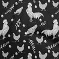 thumbnail image 1 of oneOone Viscose Chiffon Black Fabric Hen Sewing Craft Projects Fabric Prints By Yard 42 Inch Wide-LP, 1 of 6