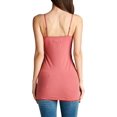 thumbnail image 3 of Women & Juniors Adjustable Spaghetti Strap Basic Camisole Long Tunic Tank Top, 3 of 3