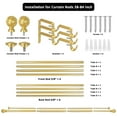 thumbnail image 7 of Urbanest 5/8" Adjustable Double Curtain Rods Set with Volle Finials, Gold,28"-84", 5/8 Inches Front and 1/2 Inches, 7 of 7
