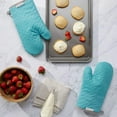 thumbnail image 2 of Kitchen Aid Asteroid Mitaines de Four en Coton avec Poignée en Silicone, Ensemble de 2, Aqua, 2 of 6