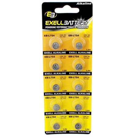 UPC 819891018250 product image for 10pk Exell EB-L754 Alkaline 1.5V Watch Battery Replaces AG5 393 LR48 | upcitemdb.com