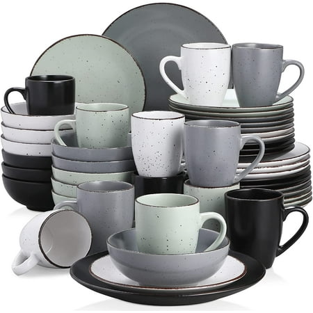 

vancasso Series Moda 48 pieces Porcelain Dinnerware Set Multicolour Dinner Set Service for 12