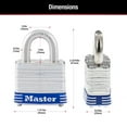 thumbnail image 6 of Master Lock 3008D Keyed Padlock 1-9/16 in W x 1-1/2 in H Body 3/4 in H Shackle Steel, 6 of 7