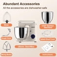 thumbnail image 2 of Batidora de pedestal CEBORY 6,5 qt 660 W, 10 velocidades, crema almendra, 2 of 6