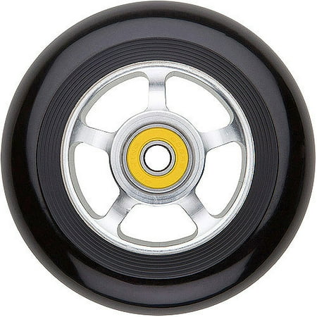 Pro Series 100mm Spoke Alloy Wheel w/ Pro Bearing - Black/Silver Core