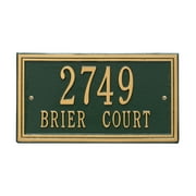 Personalized Whitehall Products Double Line 2-Line Standard Wall Plaque in Green/Gold
