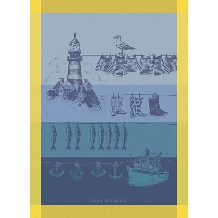 Garnier Thiebaut French Kitchen Destination Mer Cire Jacquard Tea Towel