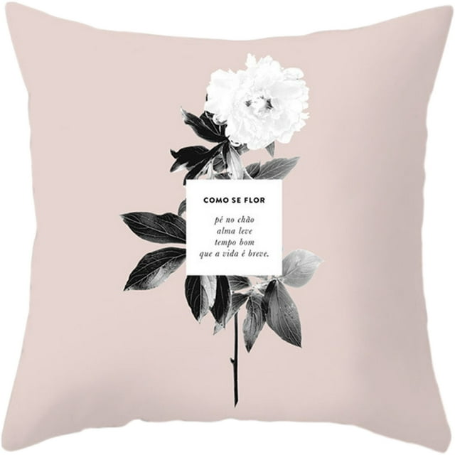 Up to 65% Off SMihono Geometric Pattern Pink Cotton Polyester Home Office Pillowcase Peach Skin Pillow
