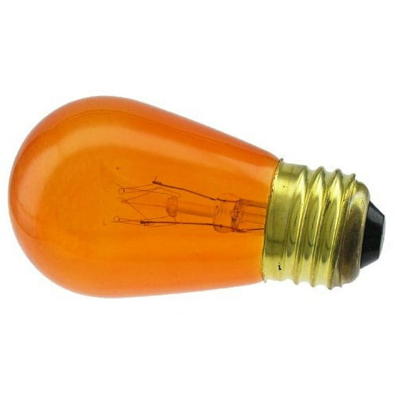 Novelty Light - 11watt S14 Commerical Grade S14 Transparent Color Replacement Bulbs, E27 Medium Base, Clear, 11 Watt, 25 Pack (Amber) …