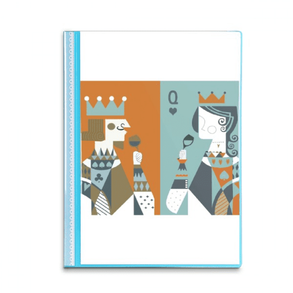 Playing Cards Illustration K Q Pattern Book Sheet Protectors Portfolio Binder Folder