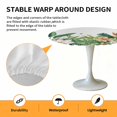 thumbnail image 6 of Watercolor Monstera Flowers Elastic Fitted Round Table Cover Tropical Plant Leaf Waterproof Outdoor Tablecloth for Holiday Party, Picnic, Patio & Dining Fits Tables Up to 55"-60", 6 of 8