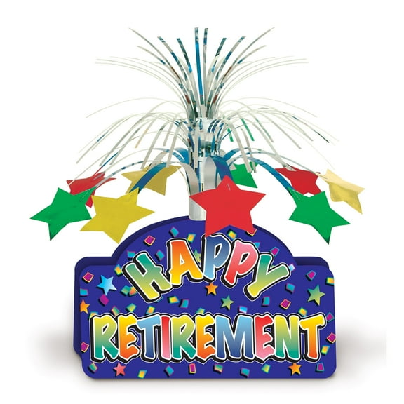 Beistle - Happy Retirement Centerpiece - 13" - Pack of 12