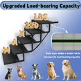 thumbnail image 2 of Escalera plegable para perros YACONA de 5 peldaños, resistente, 100 kg, 2 of 9
