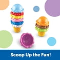 thumbnail image 4 of Learning Resources Smart Snacks Rainbow Color Cones  Ice Cream Toy Scoop, 18 Months+, 4 of 8