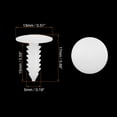 thumbnail image 2 of 40pcs 5mm Hole Dia Plastic Bolt Rivets Fasteners Trim Panel Retainer Clips White for Car, 2 of 5