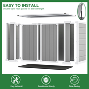 Seizeen Shed and Outdoor Storage, 41 Cu.Ft Small Outdoor Resin Shed with 3 Doors & Floor, 306GAL Deck Box Waterproof Plastic Tool Storage Shed for Cushion Lawn Mower Garbage Cans