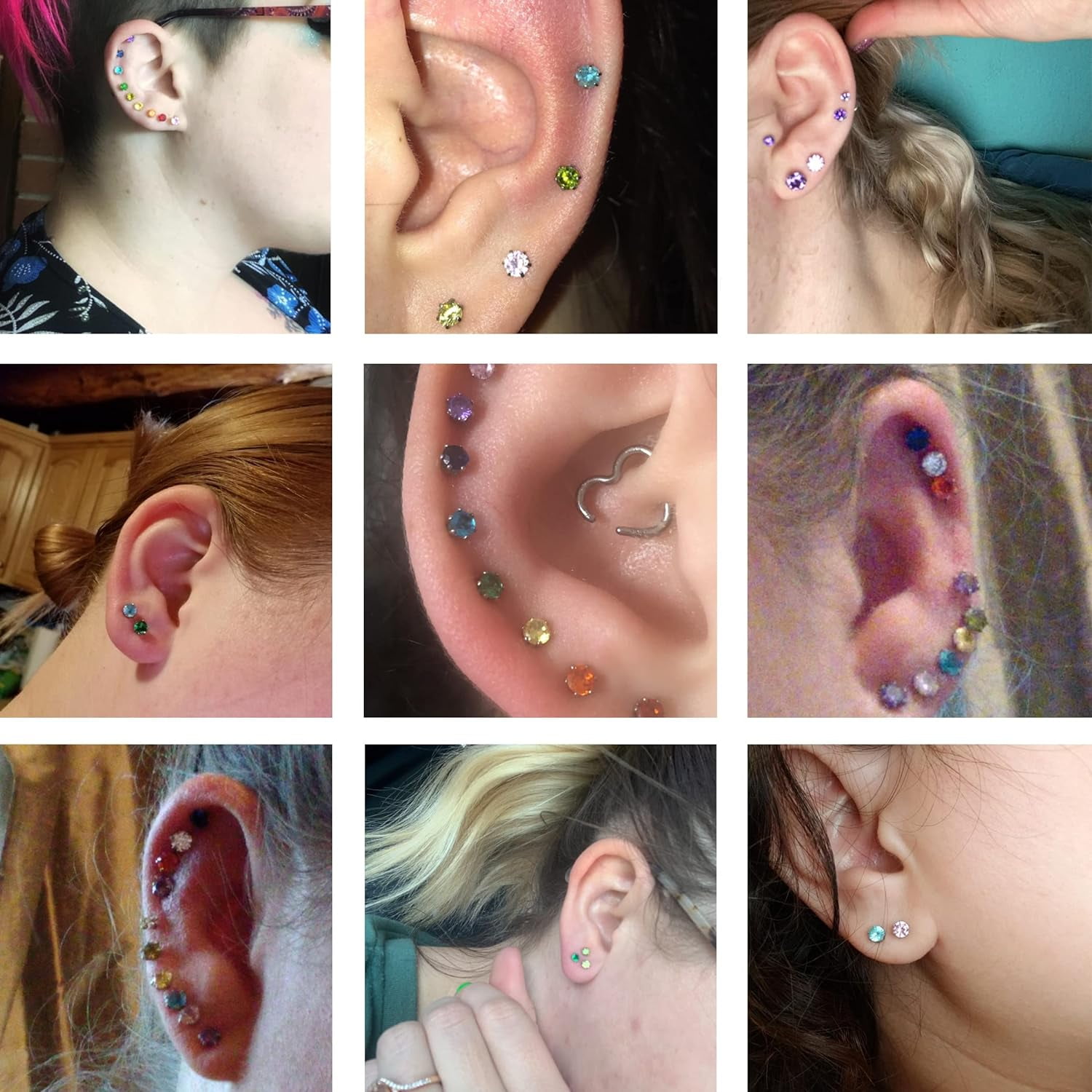 Cz Stud Earrings For Women Men Stainless Steel Cubic Zirconia Screwback Earrings Set[Z7459]