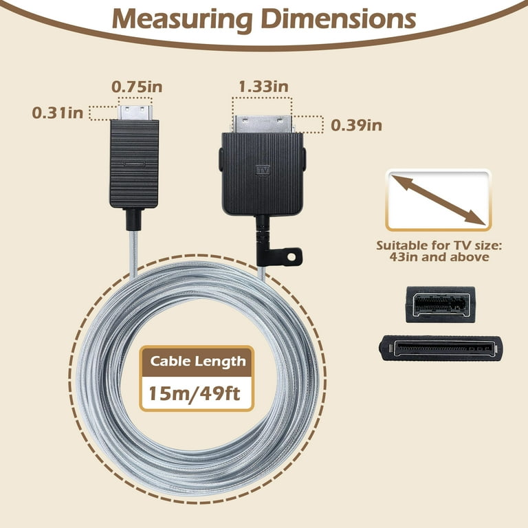 VG-SOCR15/ZA one Connect Cable Compatible with Samsung QLED 4K The