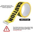 thumbnail image 2 of Cinta de advertencia amarilla 'CAUTION' (25 m * 4,8 cm), cinta adhesiva de barrera de advertencia, fuente negra en negrita, máxima legibilidad del texto, adecuada para lugares de trabajo y áreas peli, 2 of 5