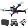 thumbnail image 3 of Dron FPV Kraoden WiFi con cámara HD 1080P, modo de retención de altitud, dron RC plegable, cuadricóptero, vuelo circular, vuelo de ruta, retención de altitud, modo sin cabeza, 3 of 8