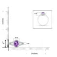 thumbnail image 4 of ANGARA Natural Oval 1.15 ct Amethyst Split Shank Halo Ring in 14K White Gold for Women (Size-8x6mm) | February Birthstone, Birthday, Anniversary, Jewelry Gift for Women | Natural Amethyst Ring, 4 of 9