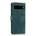 thumbnail image 4 of Nalacover Slim Wallet Case for Google Pixel 6 Pro, for Women Men, Embossed Pattern PU Leather Shockproof Magnetic Clasp Credit Card Slots Flip Kickstand Phone Case+Wrist Strap,Green, 4 of 7
